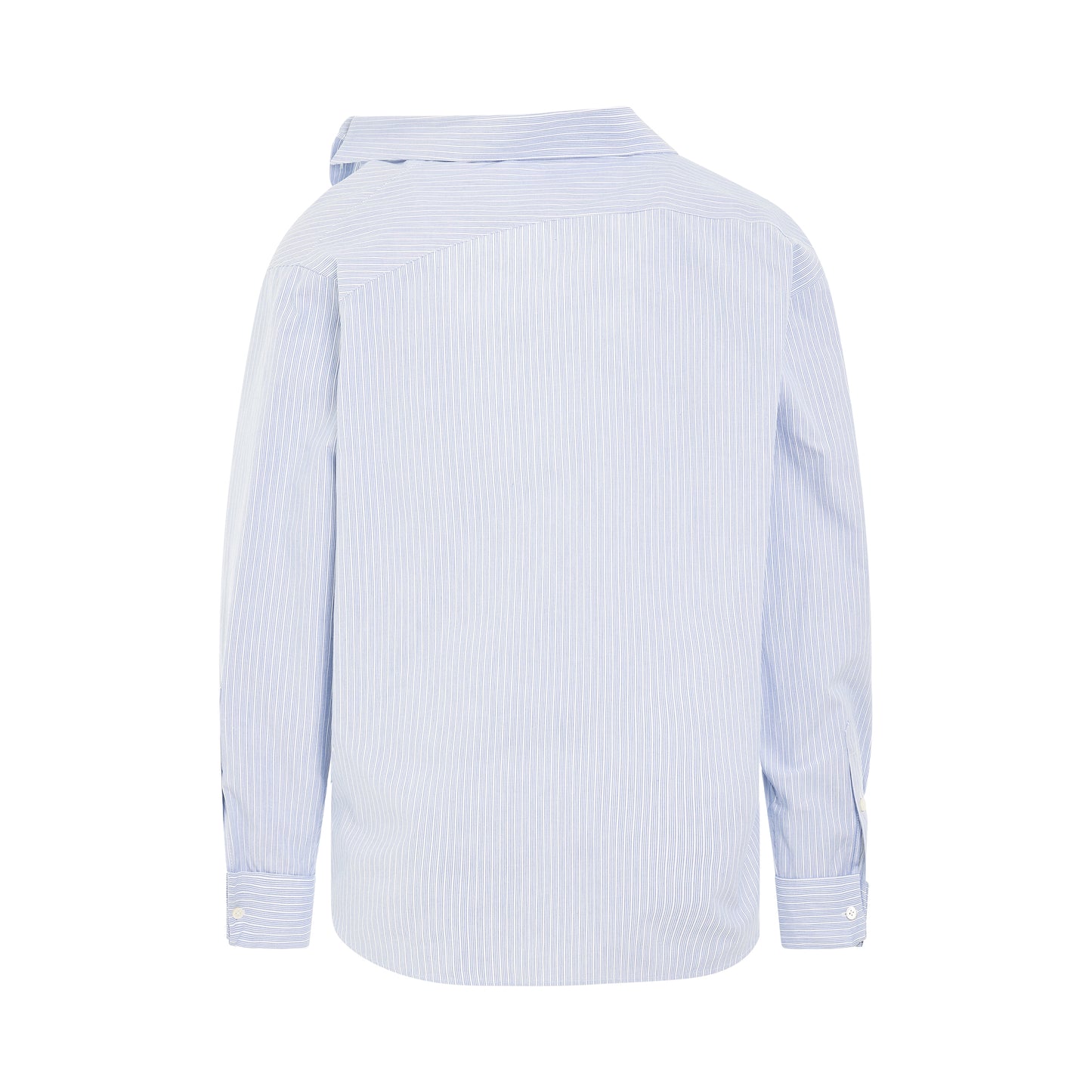 Half Loose Stripe Shirt in Blue/White