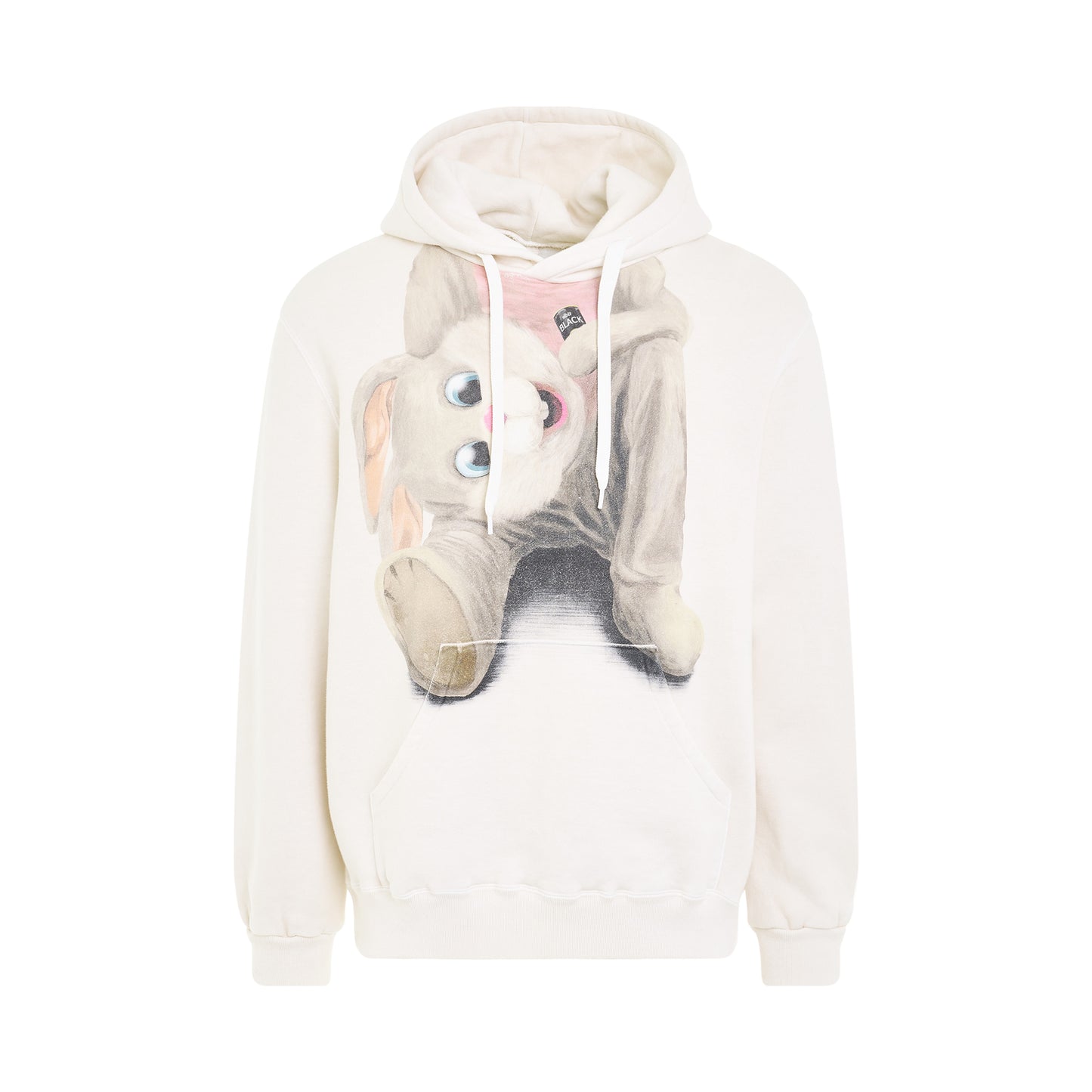 Stuffed Rabbit During Break Hoodie in White