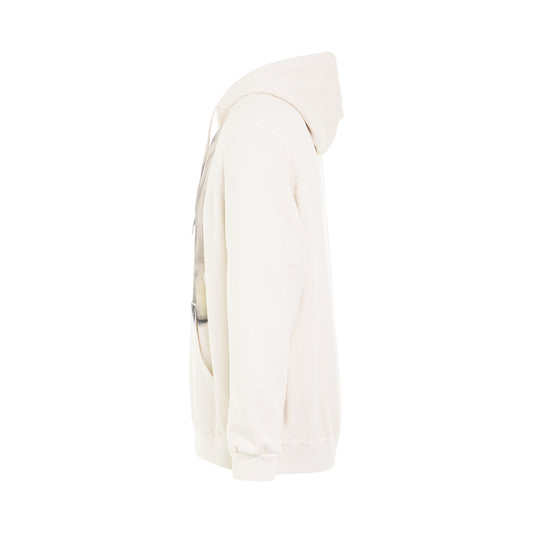 Stuffed Rabbit During Break Hoodie in White