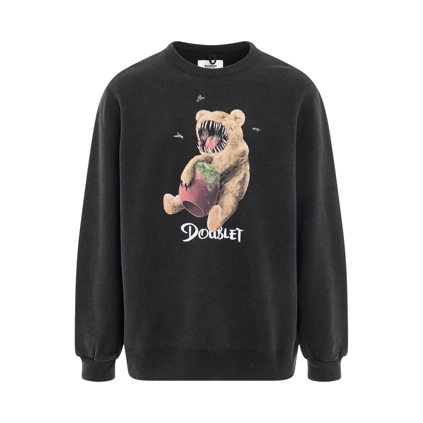 Violent Stuff Bear Print Sweatshirt in Black