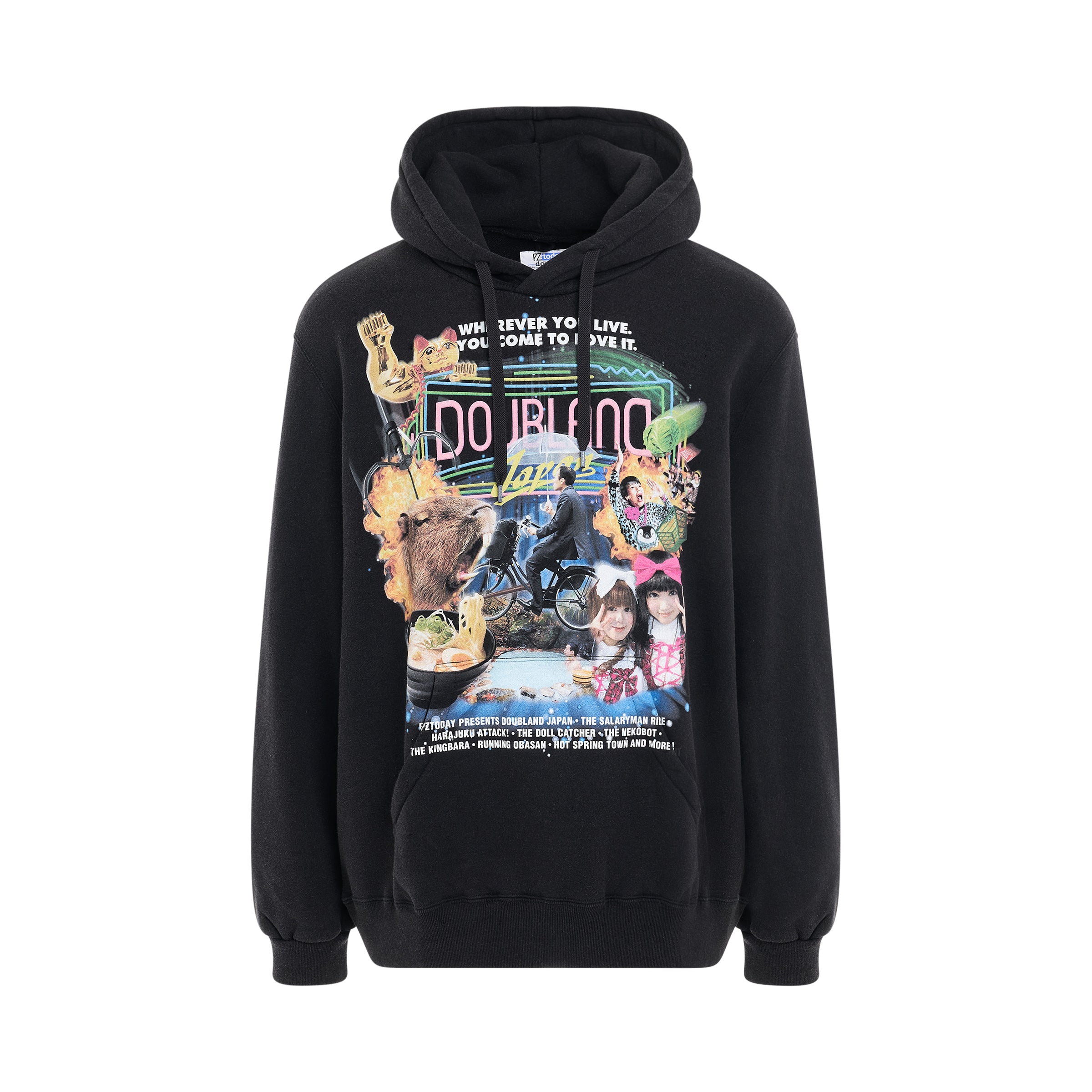 DOUBLET x PZ Today Hoodie in Black