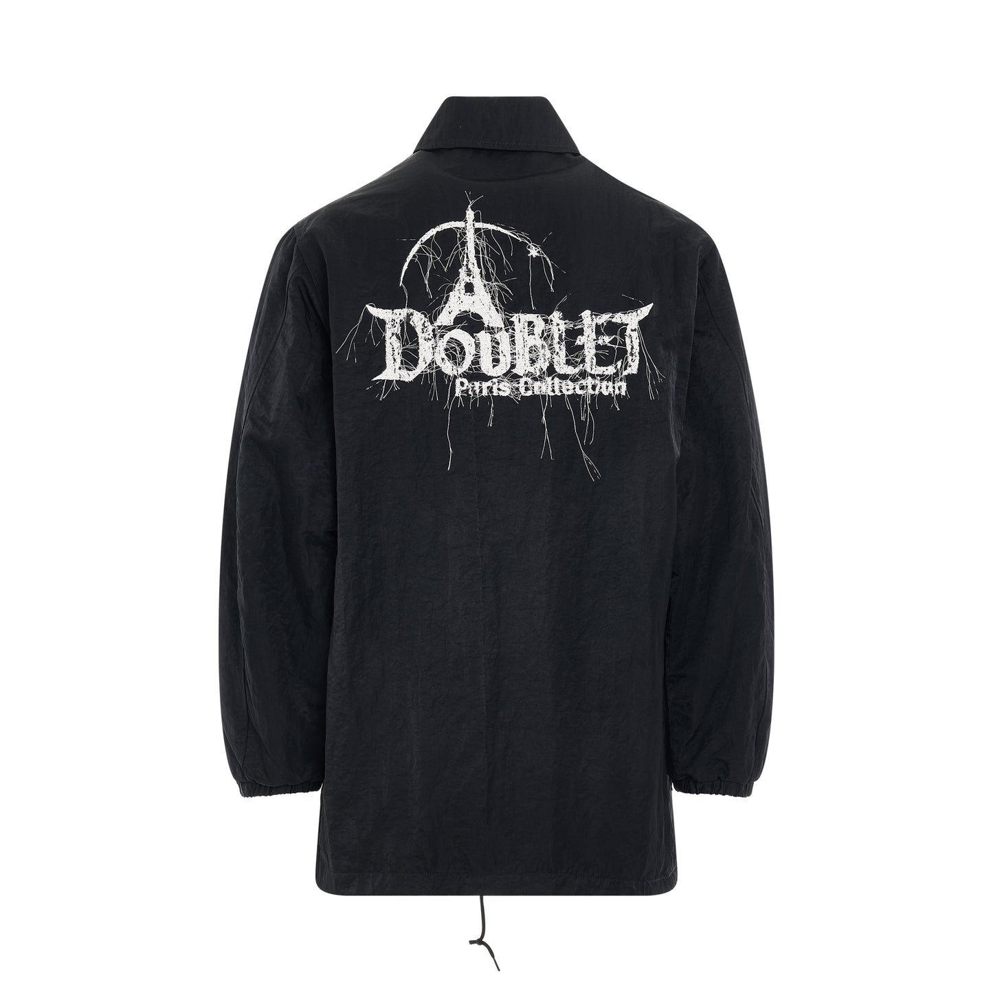 "DOUBLAND" Embroidery Coach Jacket in Black