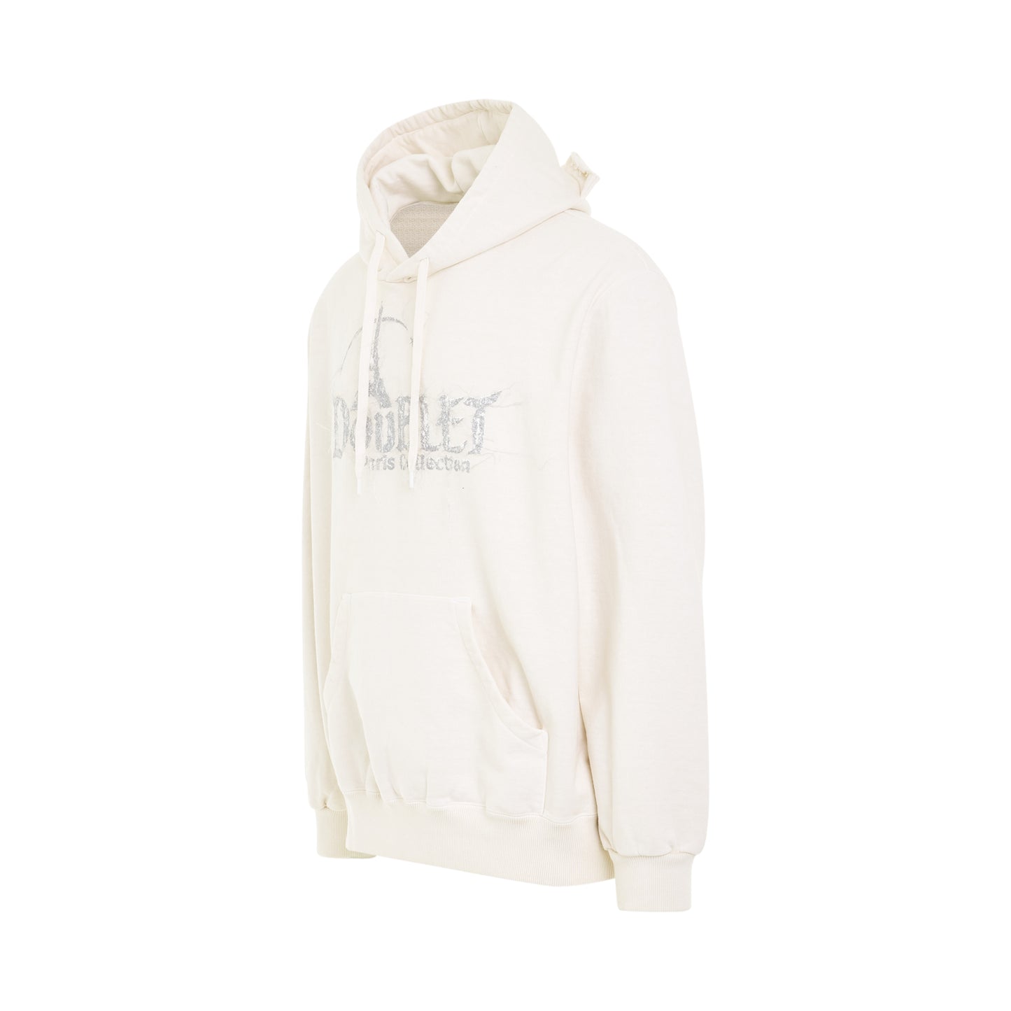 "DOUBLAND" Embroidery Hoodie in White