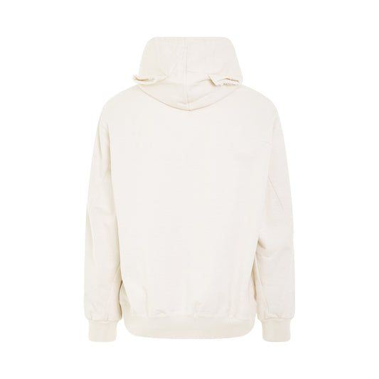 "DOUBLAND" Embroidery Hoodie in White