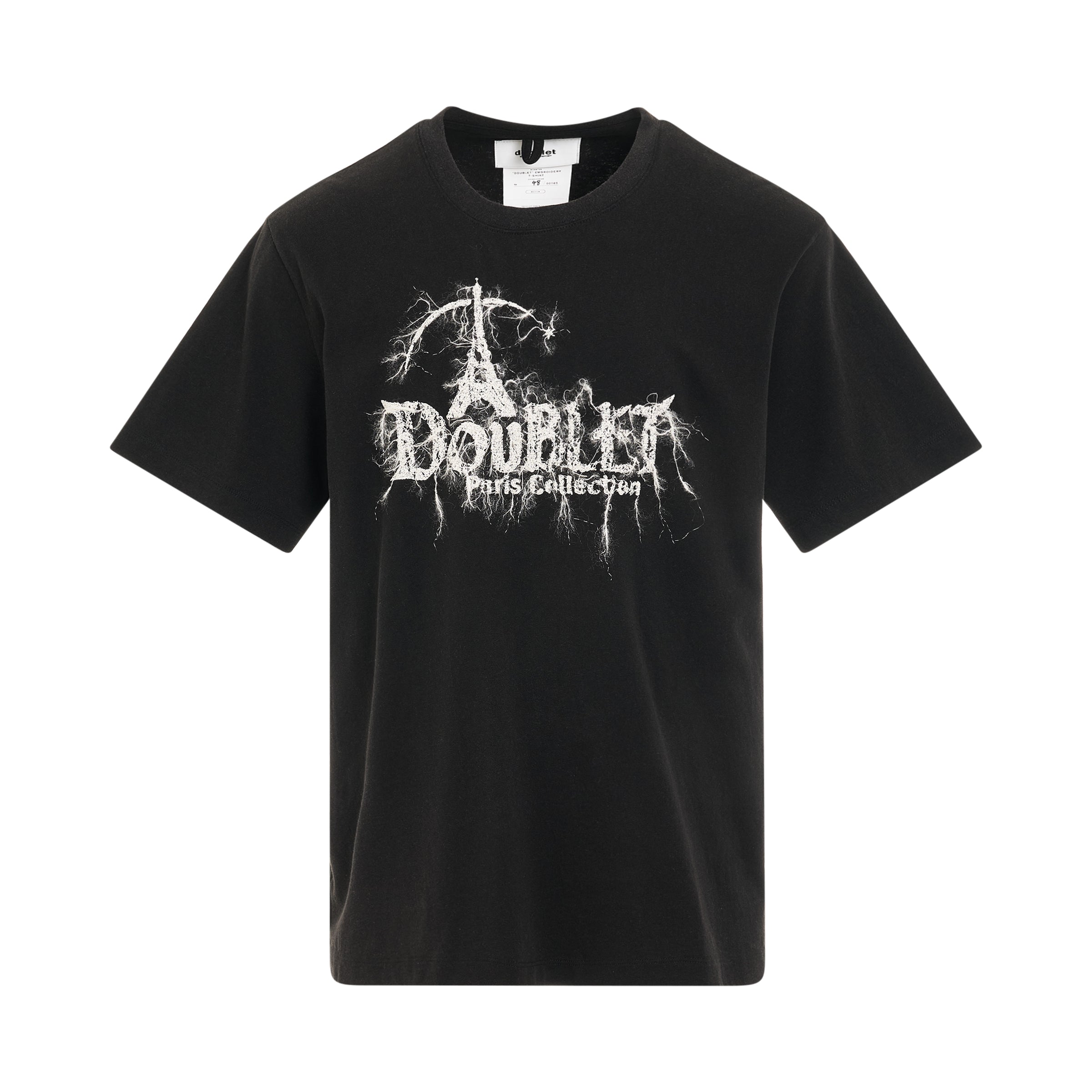 "DOUBLAND" Embroidery T-Shirt in Black