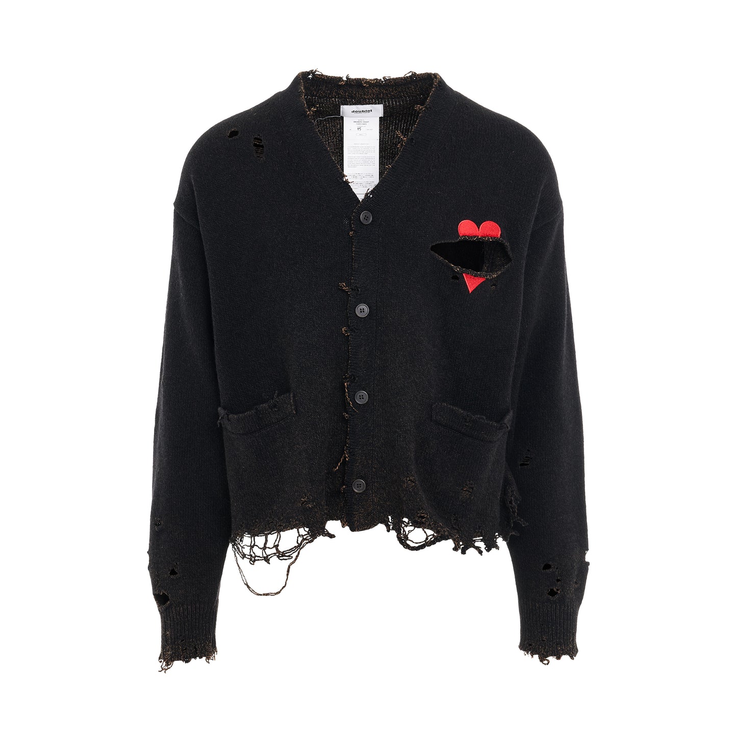 Broken Heart Cardigan in Black