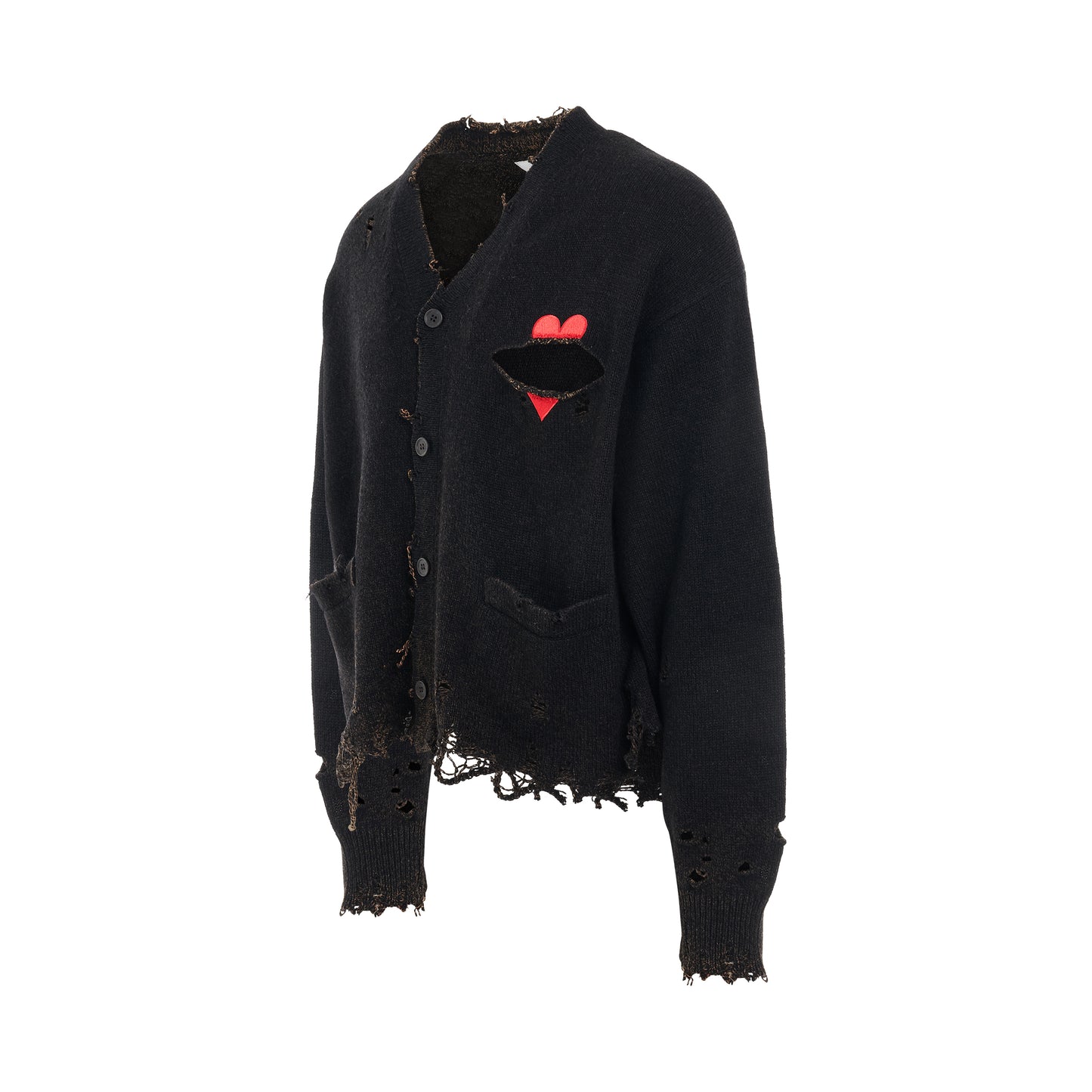 Broken Heart Cardigan in Black