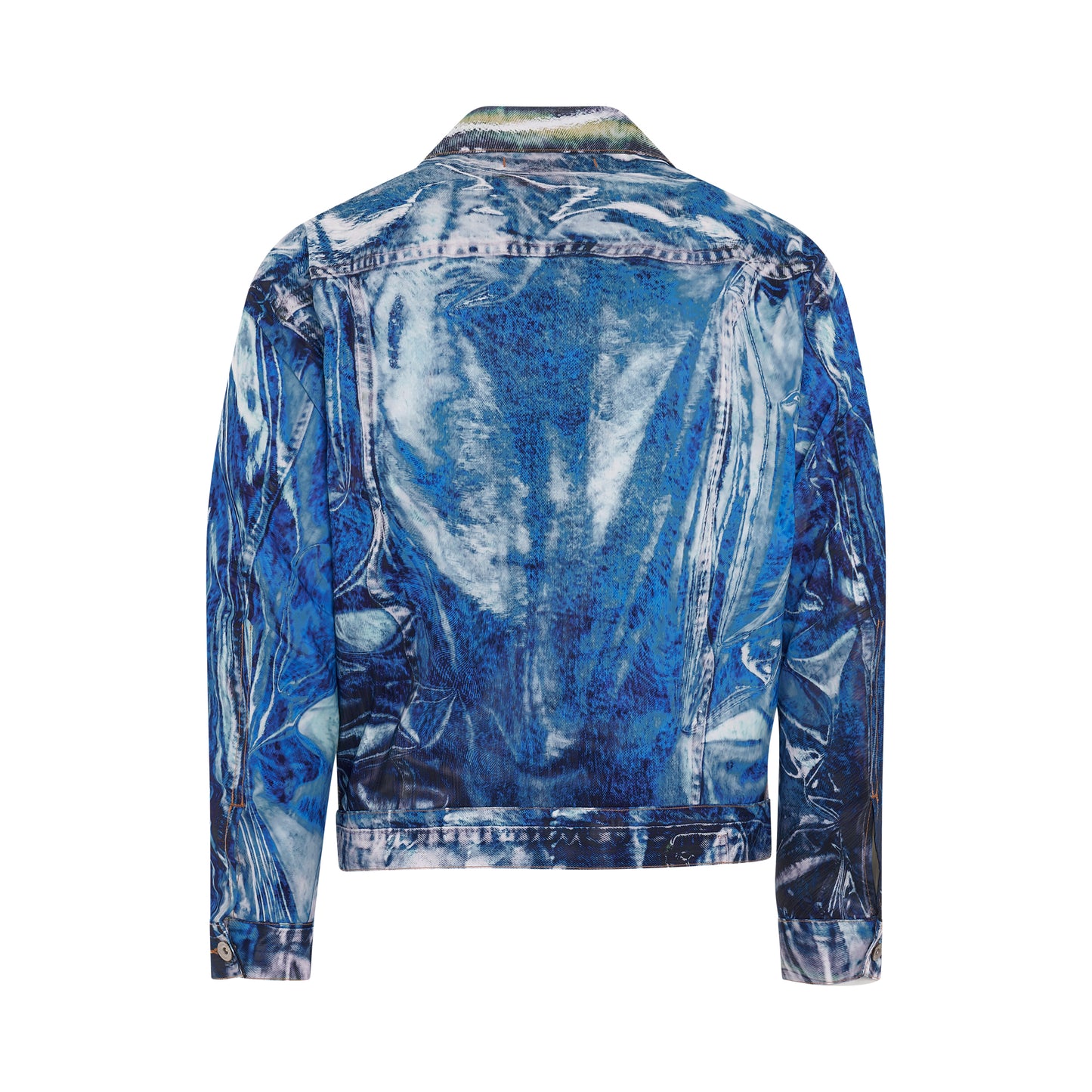 Mirage Printed Denim Jacket in Indigo