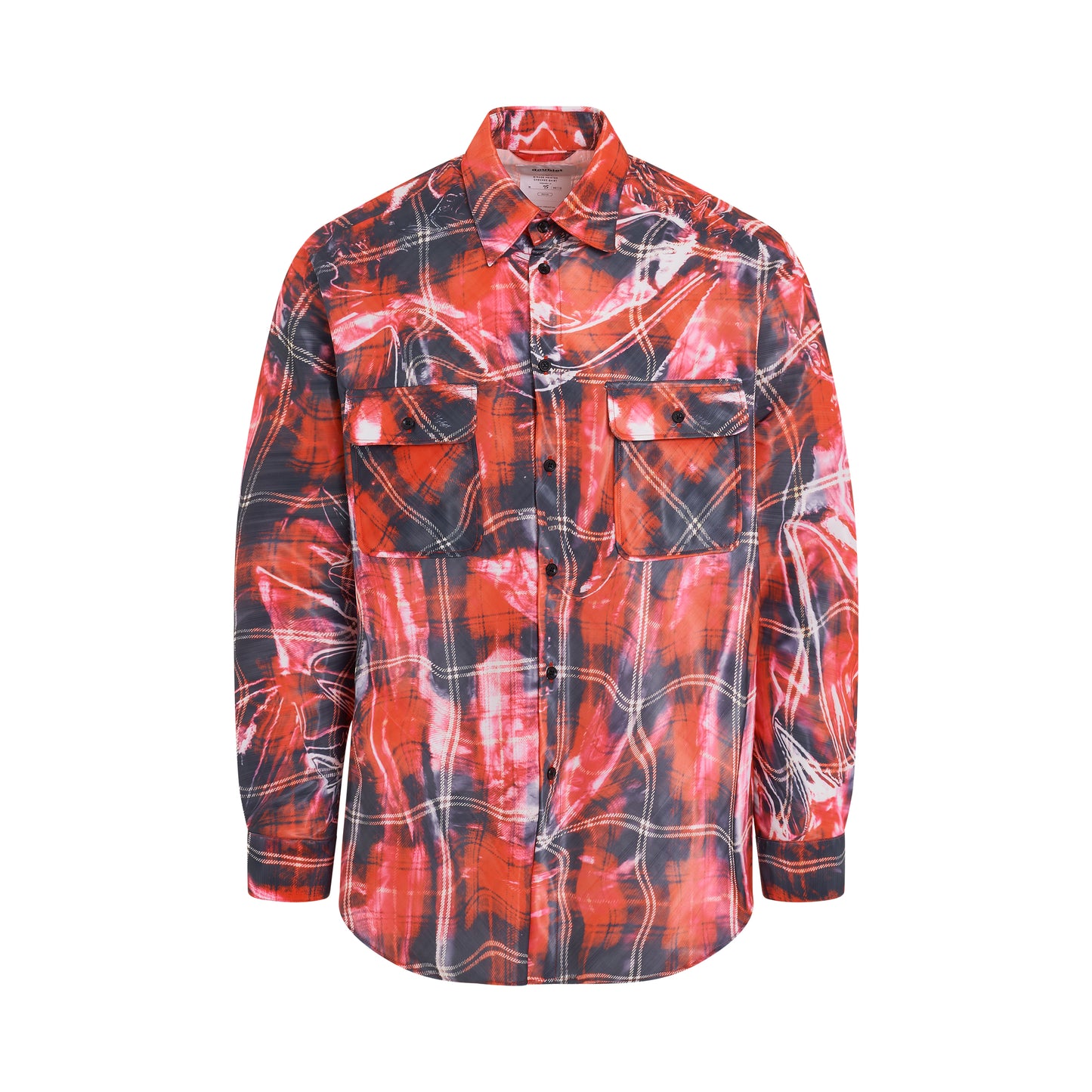 Mirage Printed Checked Shirt in Red