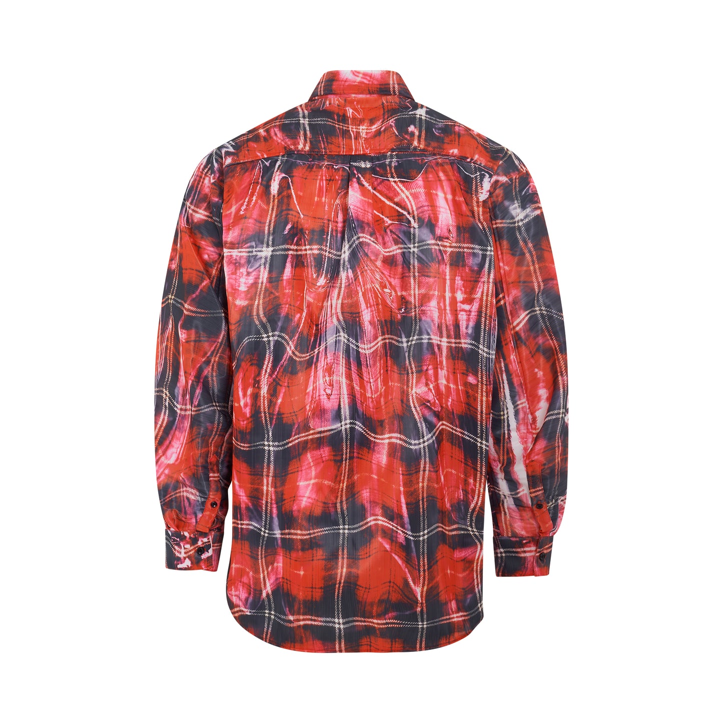 Mirage Printed Checked Shirt in Red