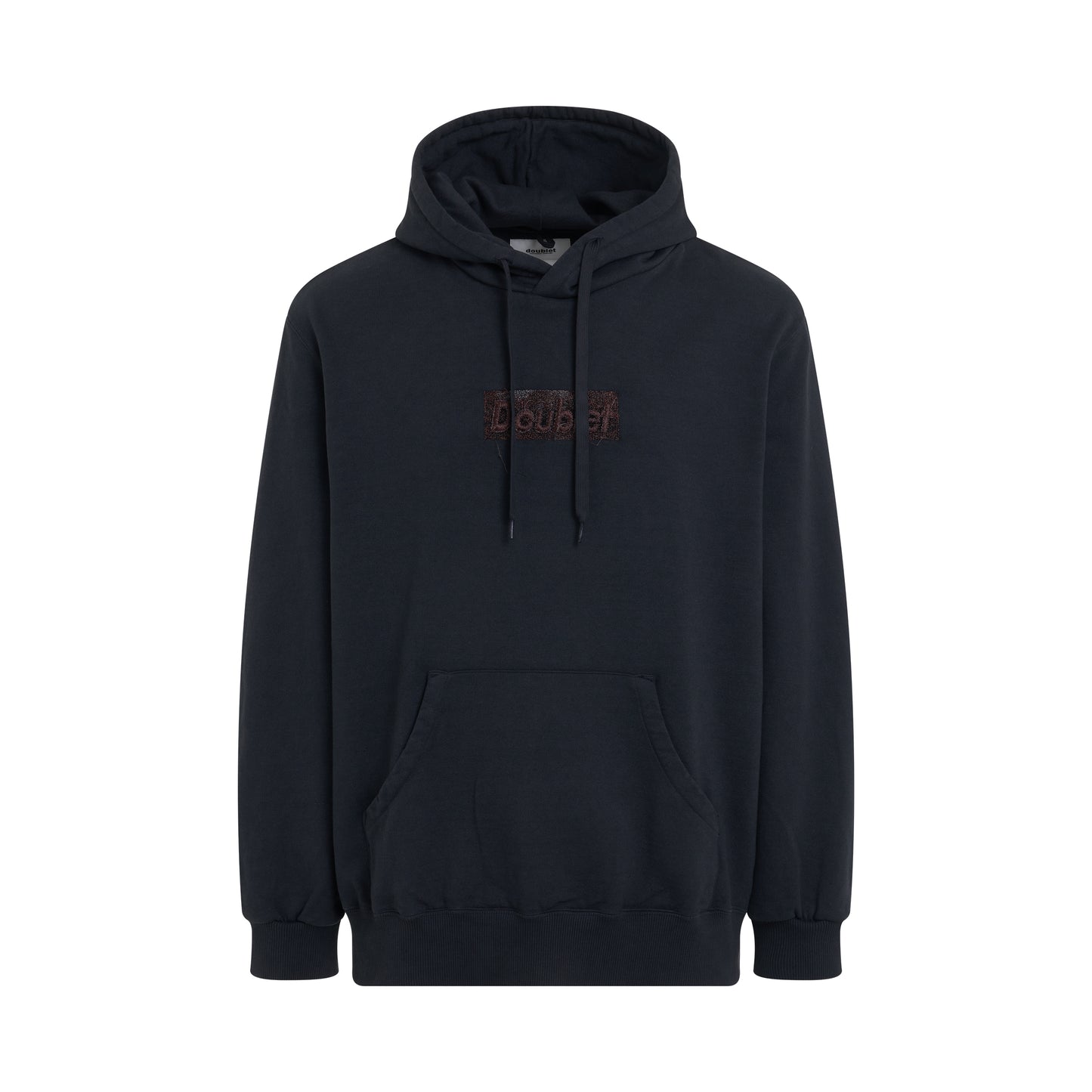 Rust Embroidery Hoodie in Black