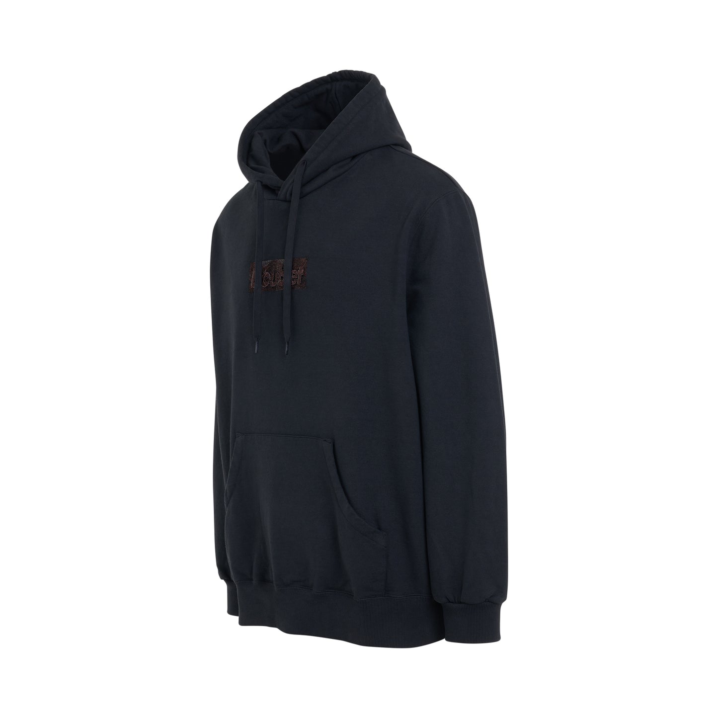 Rust Embroidery Hoodie in Black