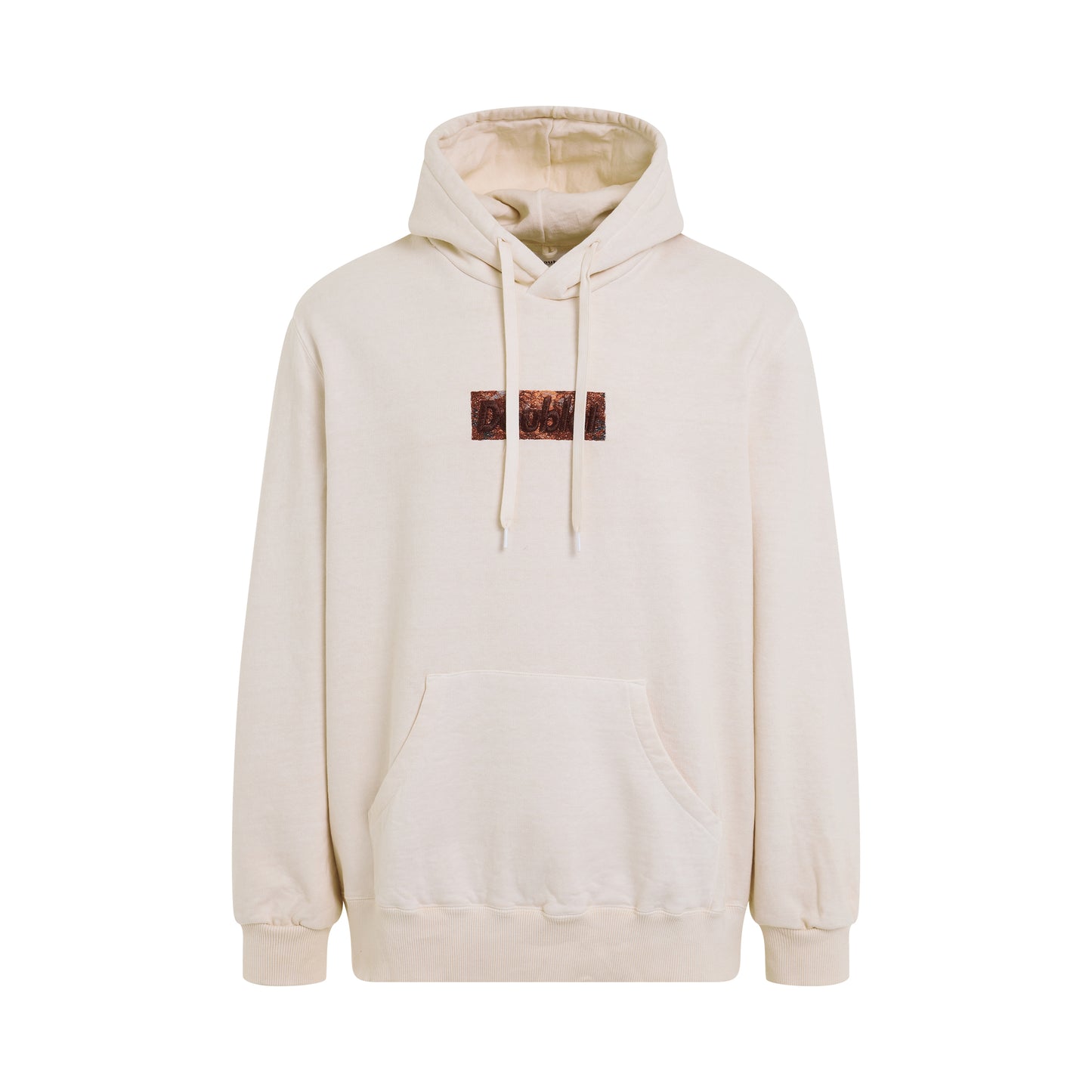 Rust Embroidery Hoodie in Ivory