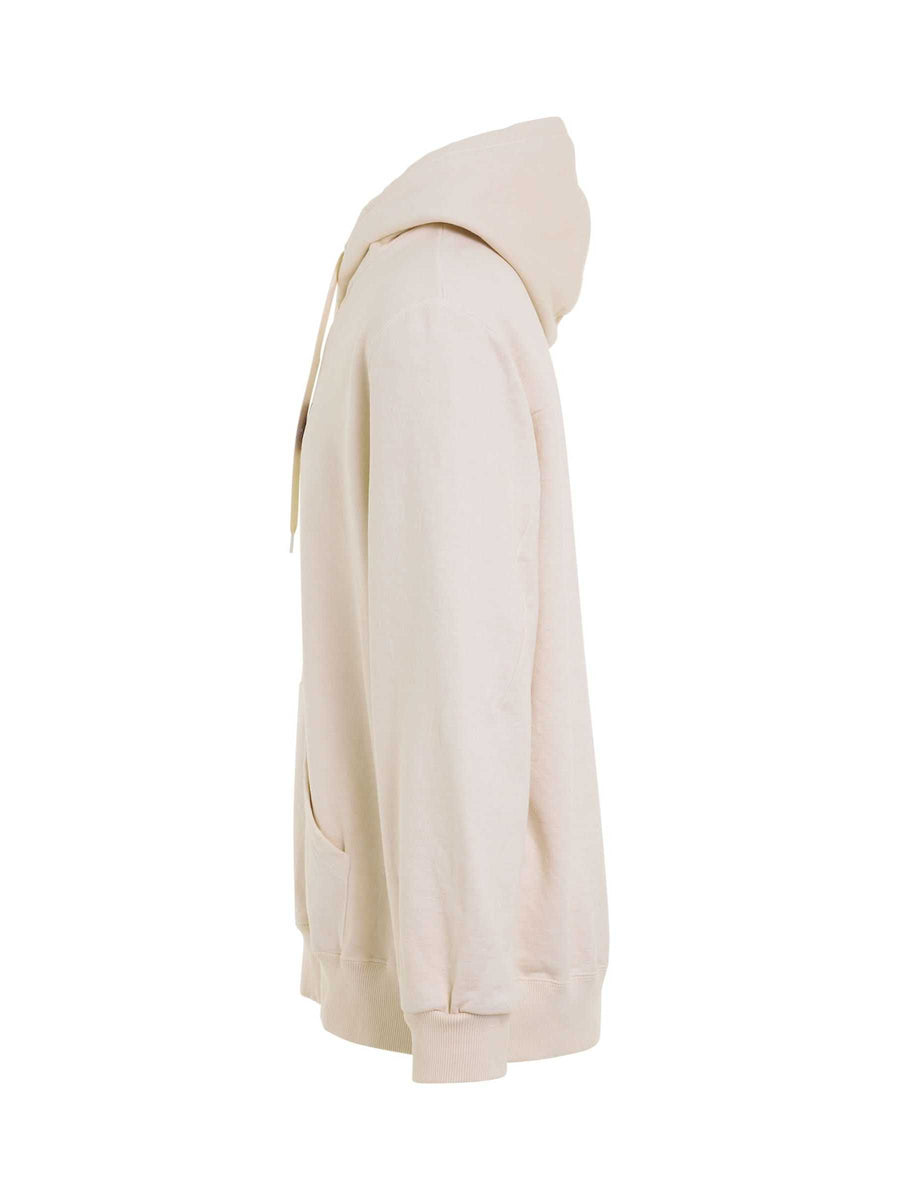 Rust Embroidery Hoodie in Ivory