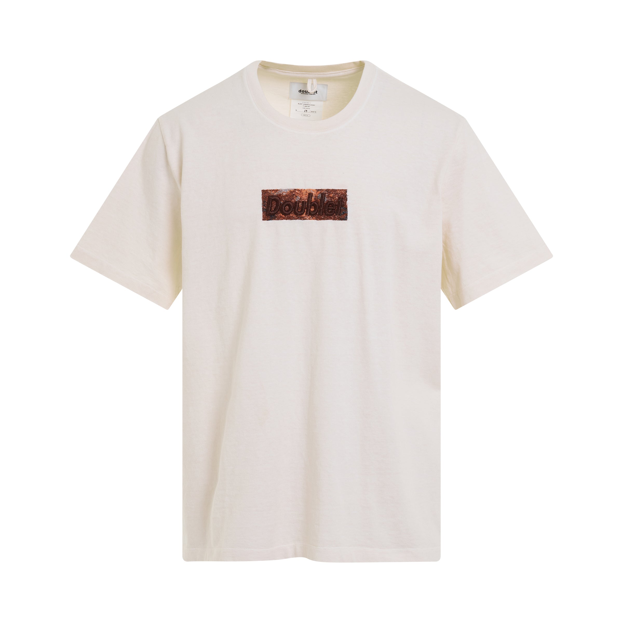 Rust Embroidery T-Shirt in Ivory