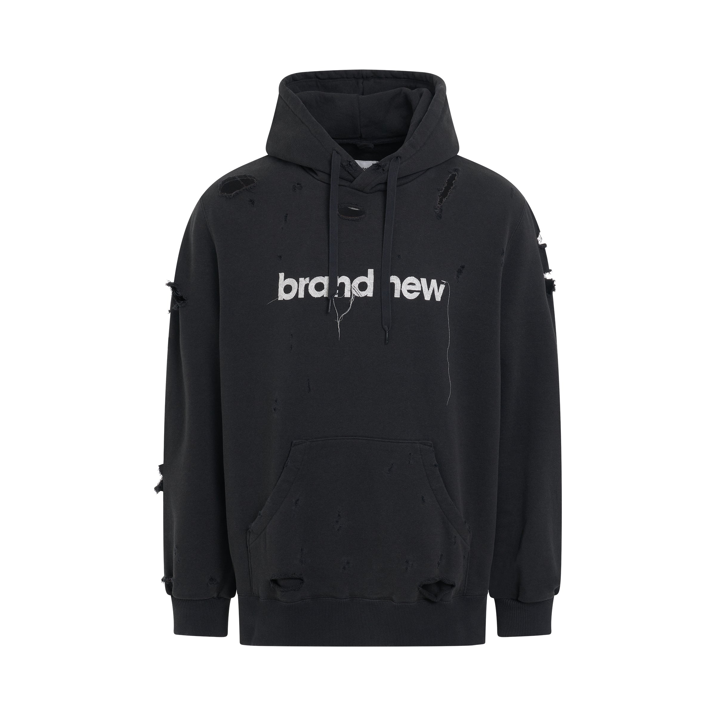 Destroyed Hoodie in Black