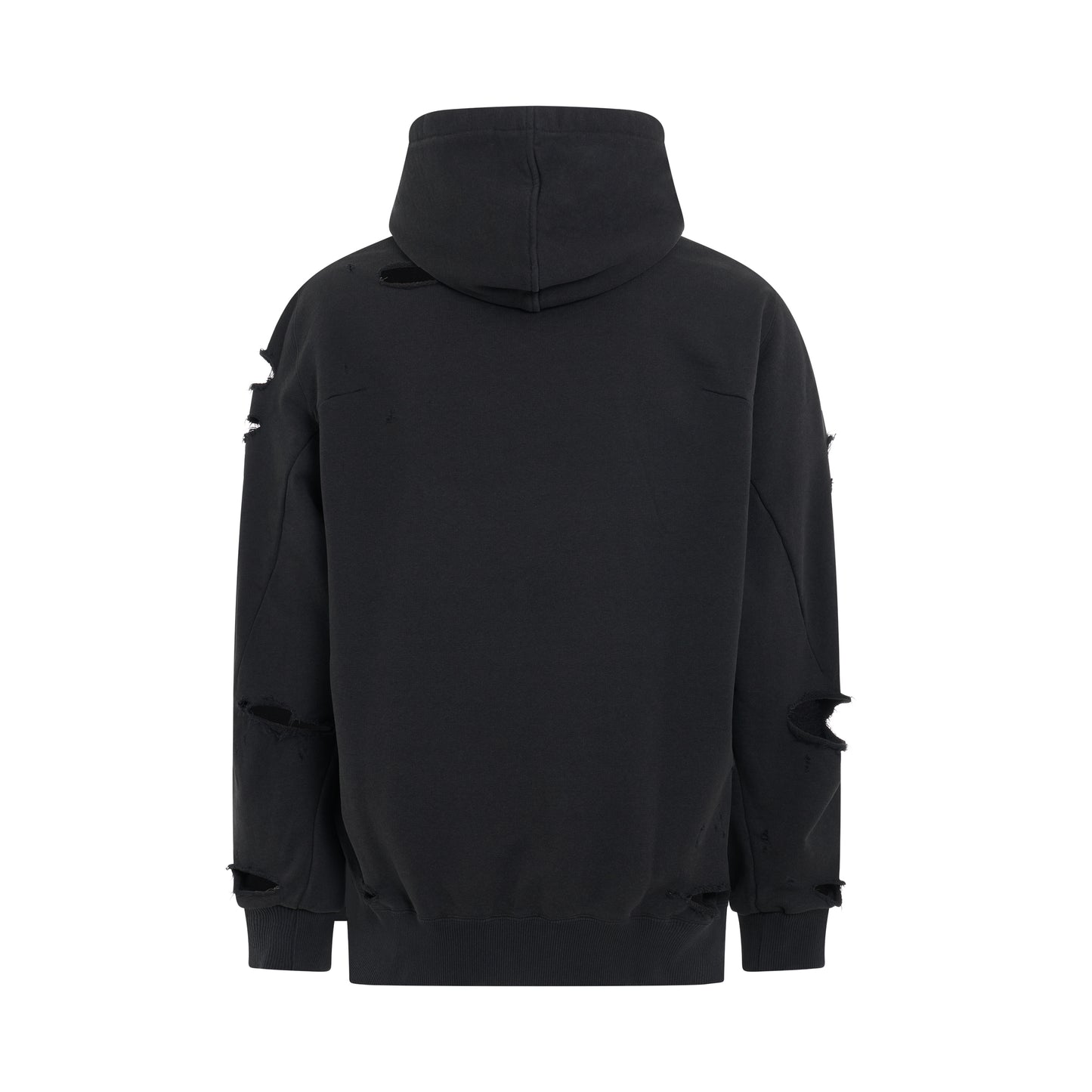 Destroyed Hoodie in Black