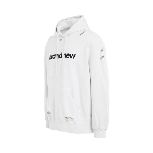 Destroyed Hoodie in White