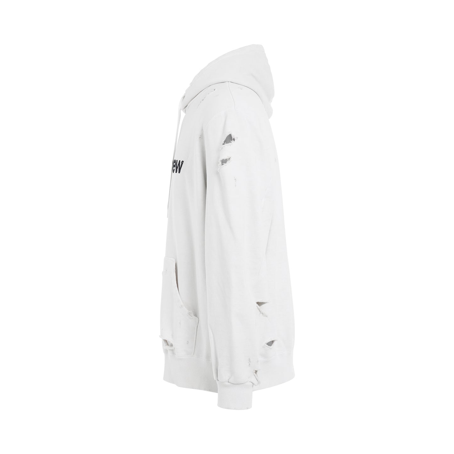 Destroyed Hoodie in White