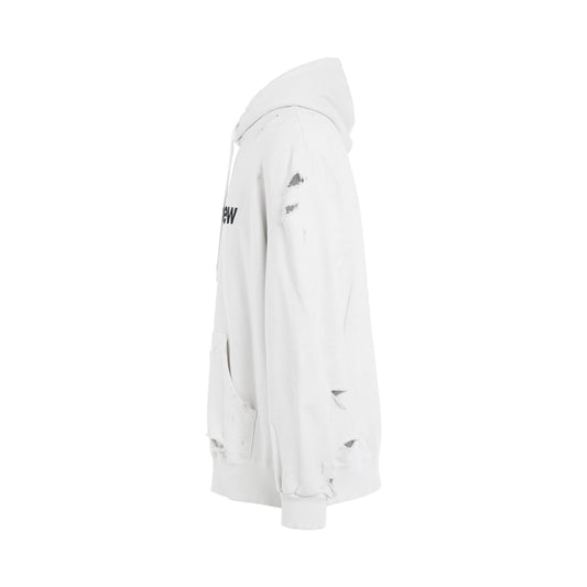 Destroyed Hoodie in White