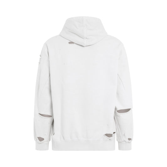 Destroyed Hoodie in White