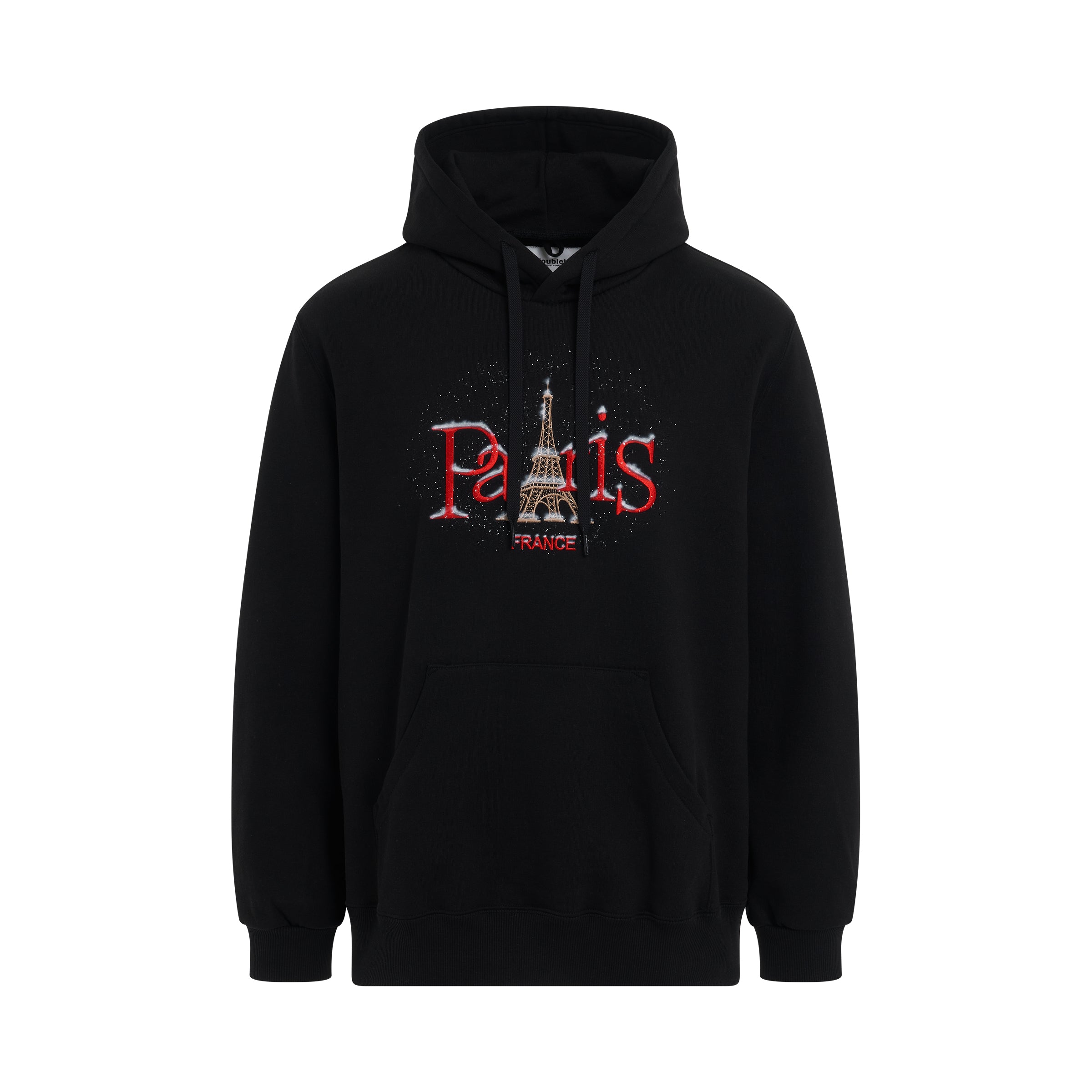 Snow in Paris Hoodie in Black