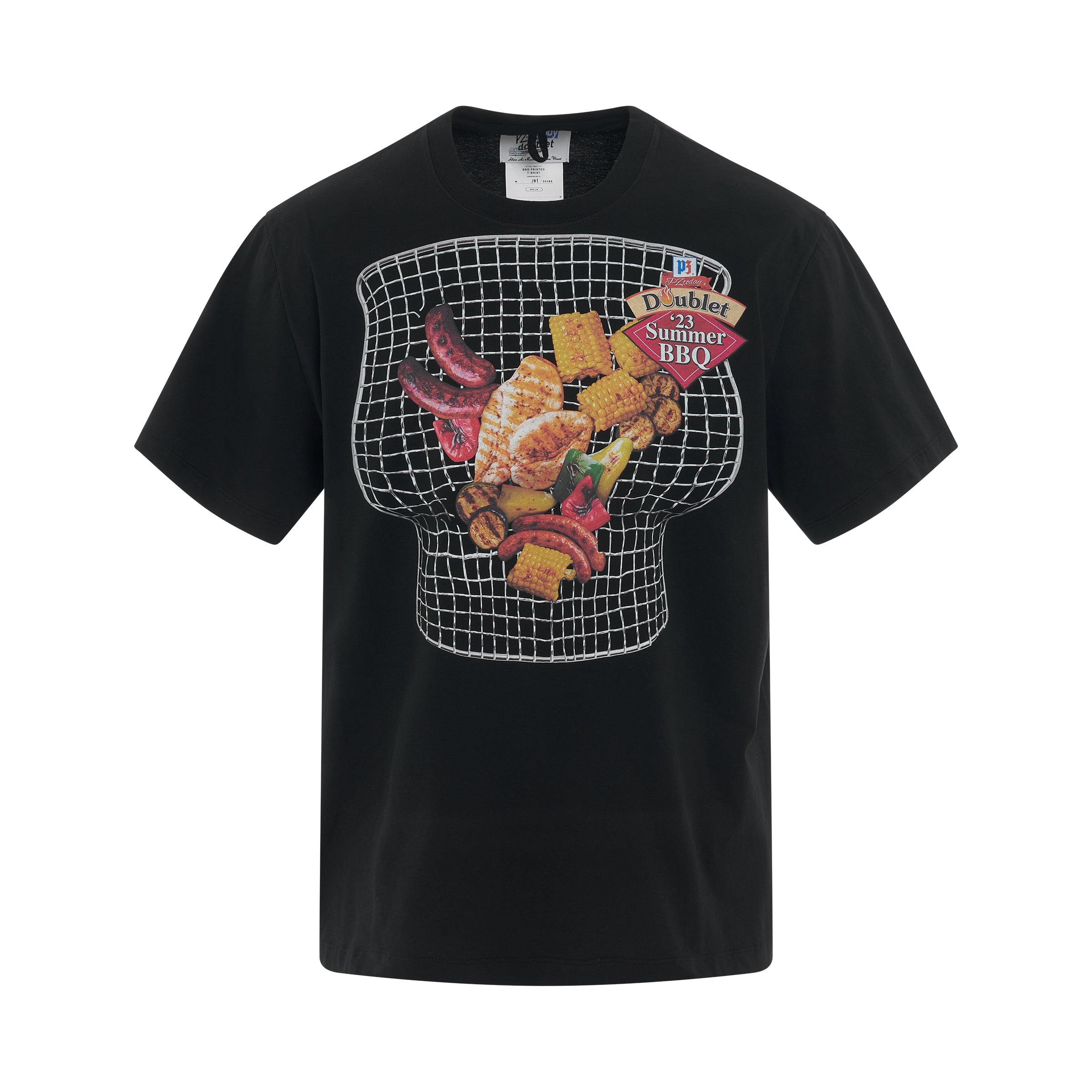 BBQ Print T-Shirt in Black