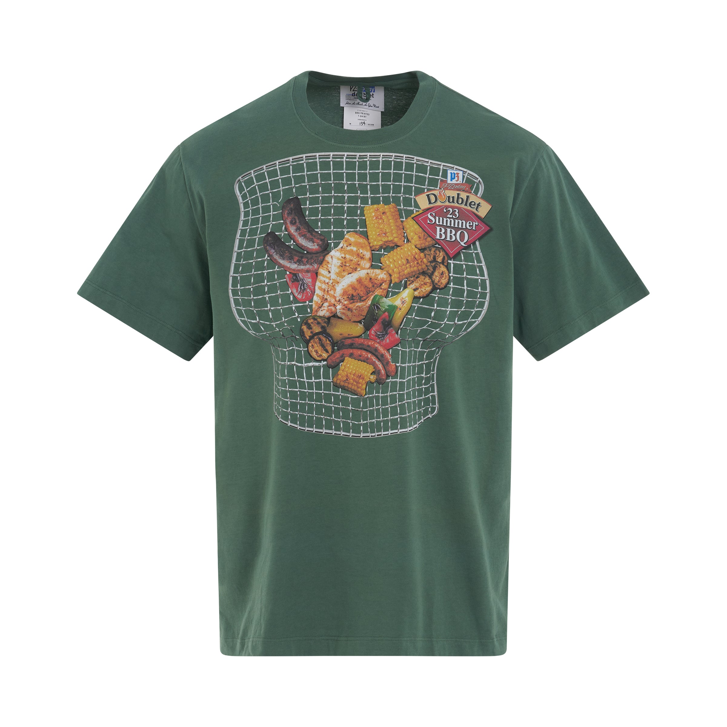 BBQ Print T-Shirt in Green