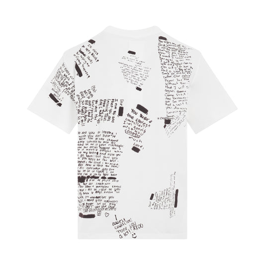 Anonymous Sign Print T-Shirt in White