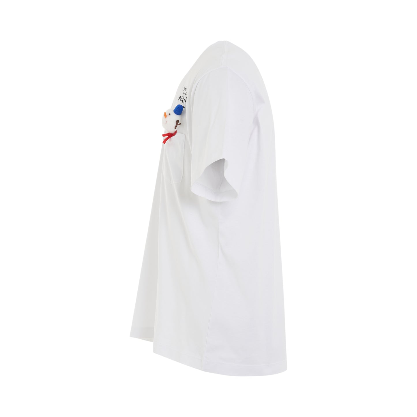 Snowman Pocket T-Shirt in White