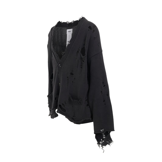 Destroyed Cardigan in Black