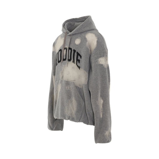 Ripped Off Knit Hoodie in Top Grey