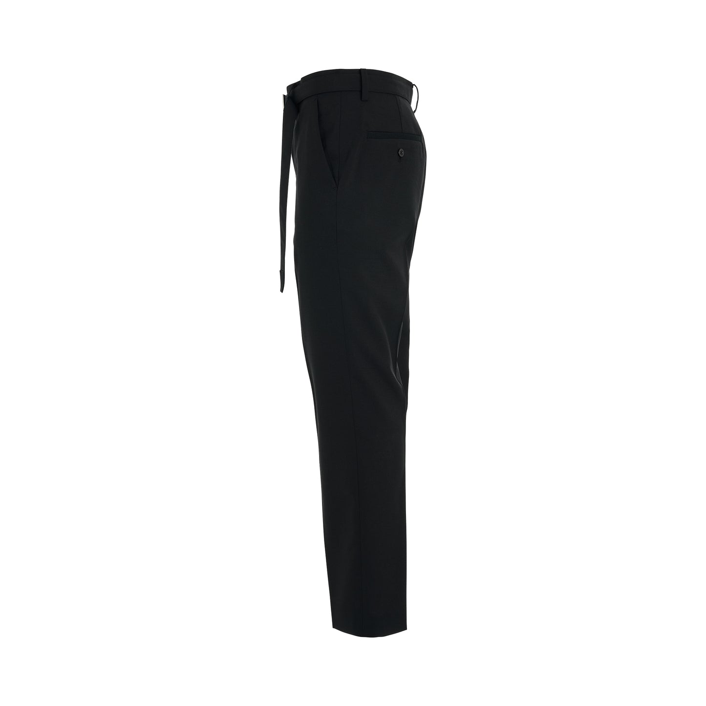 Belt Suiting Pants in Black
