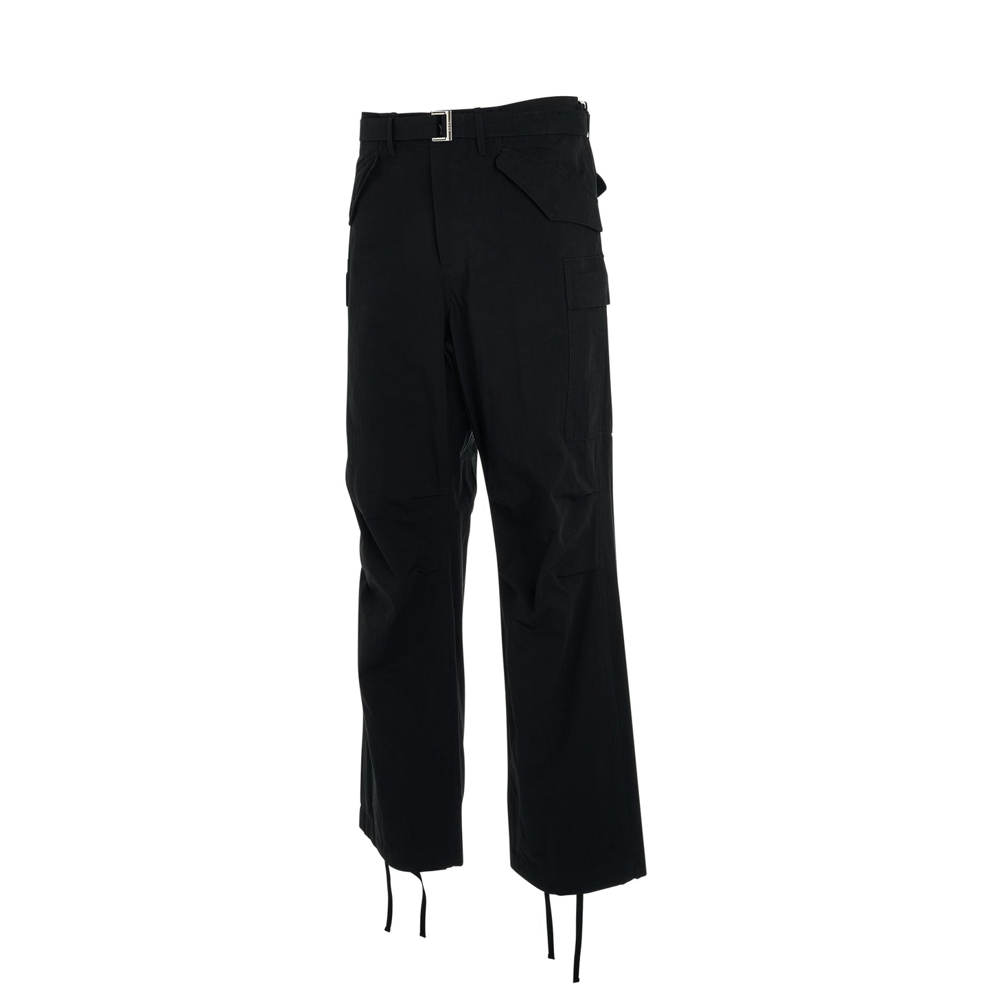 Rip Stop Cargo Pants in Black