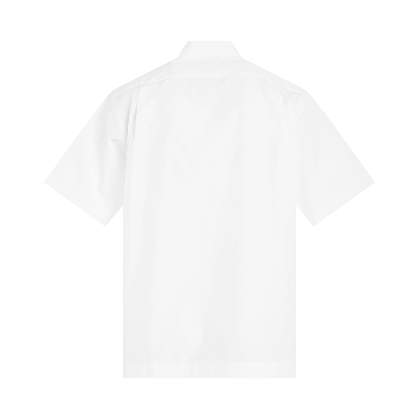 Thomas Mason Cotton Poplin Short Sleeve Shirt in Off White