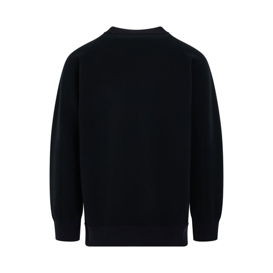 Sponge Sweat Mix Sweatshirt in Black