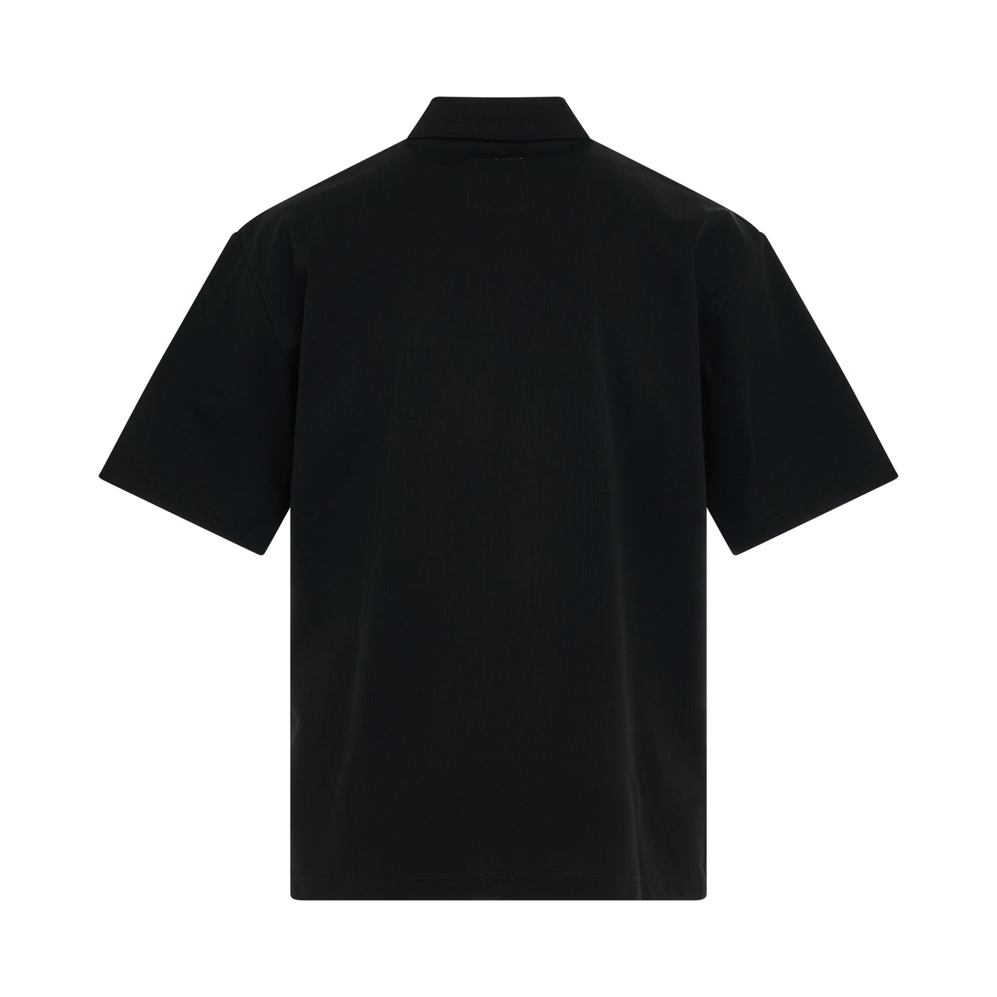 Quarter Zip Polo Shirt in Black