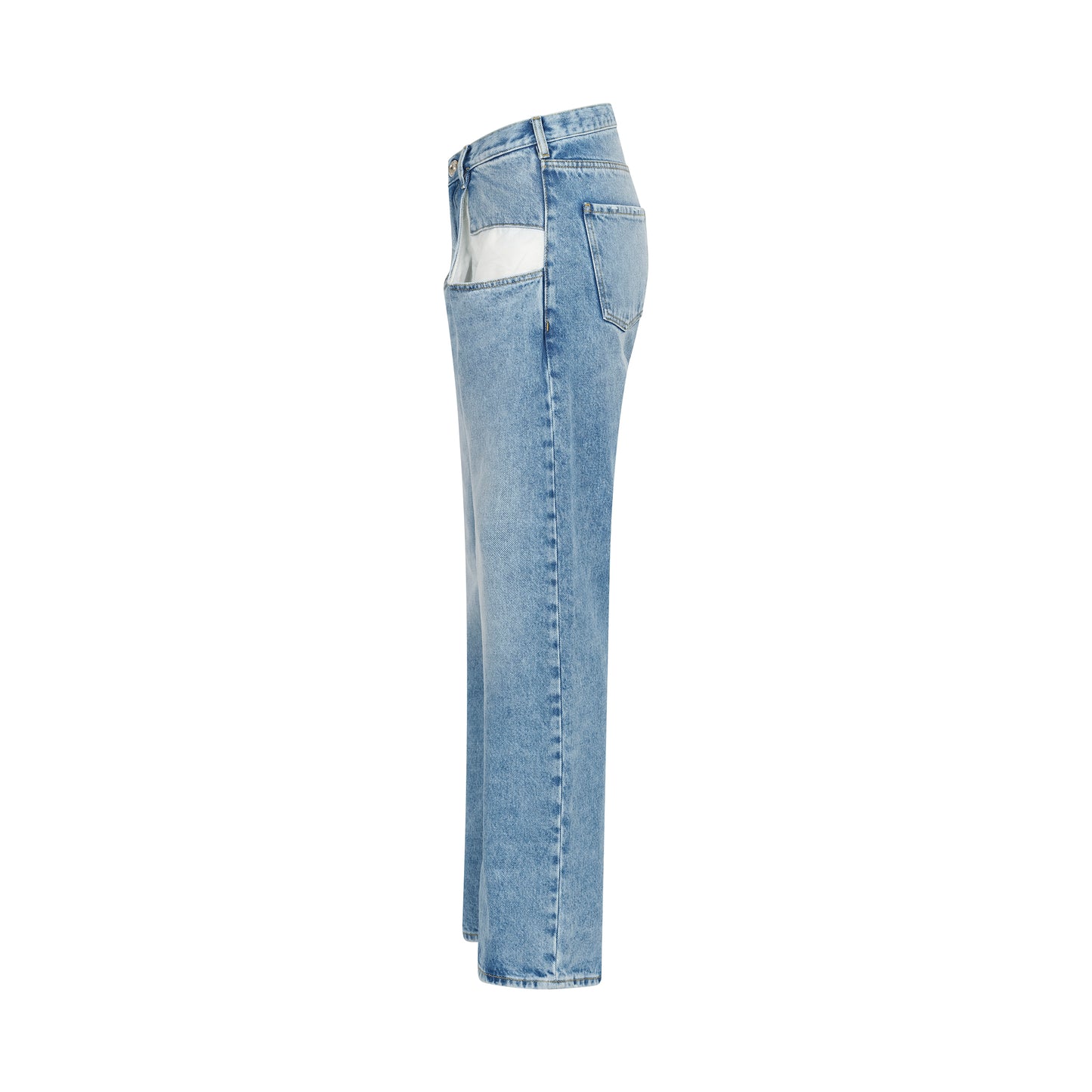 Straight Jeans with Contrasted Pockets