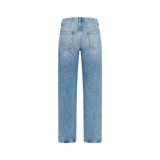 Straight Jeans with Contrasted Pockets