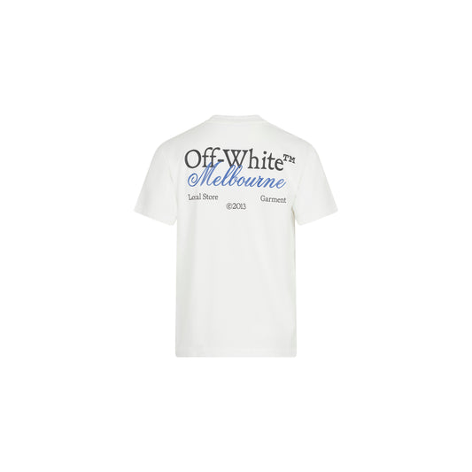 Short Sleeve T-Shirt in White Blue