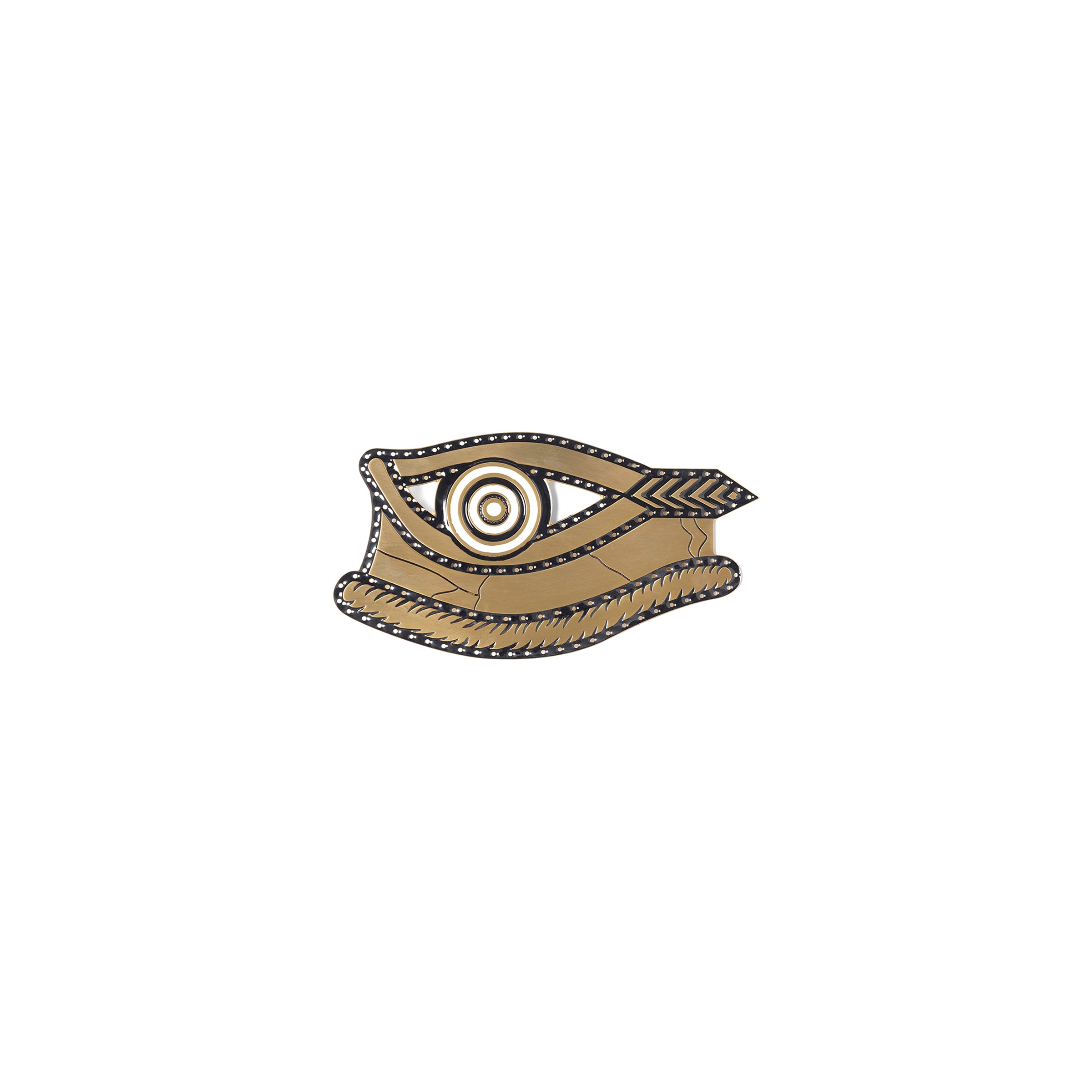 Egyptian Eye Medium Brooch in Gold