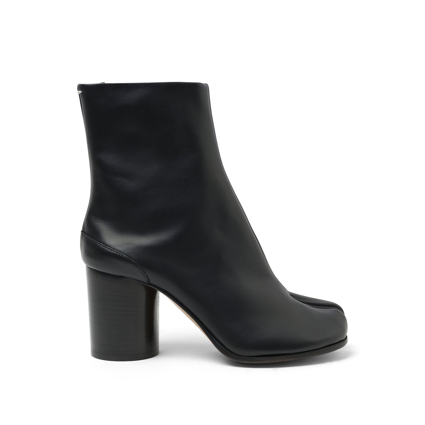 Tabi Leather Boots 8cm Heel in Black