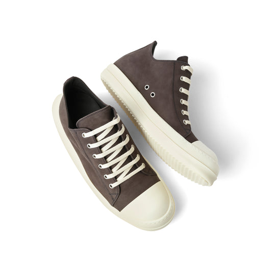 Grey Wolf Nubuk Low Sneaker in Dark Dust/Milk