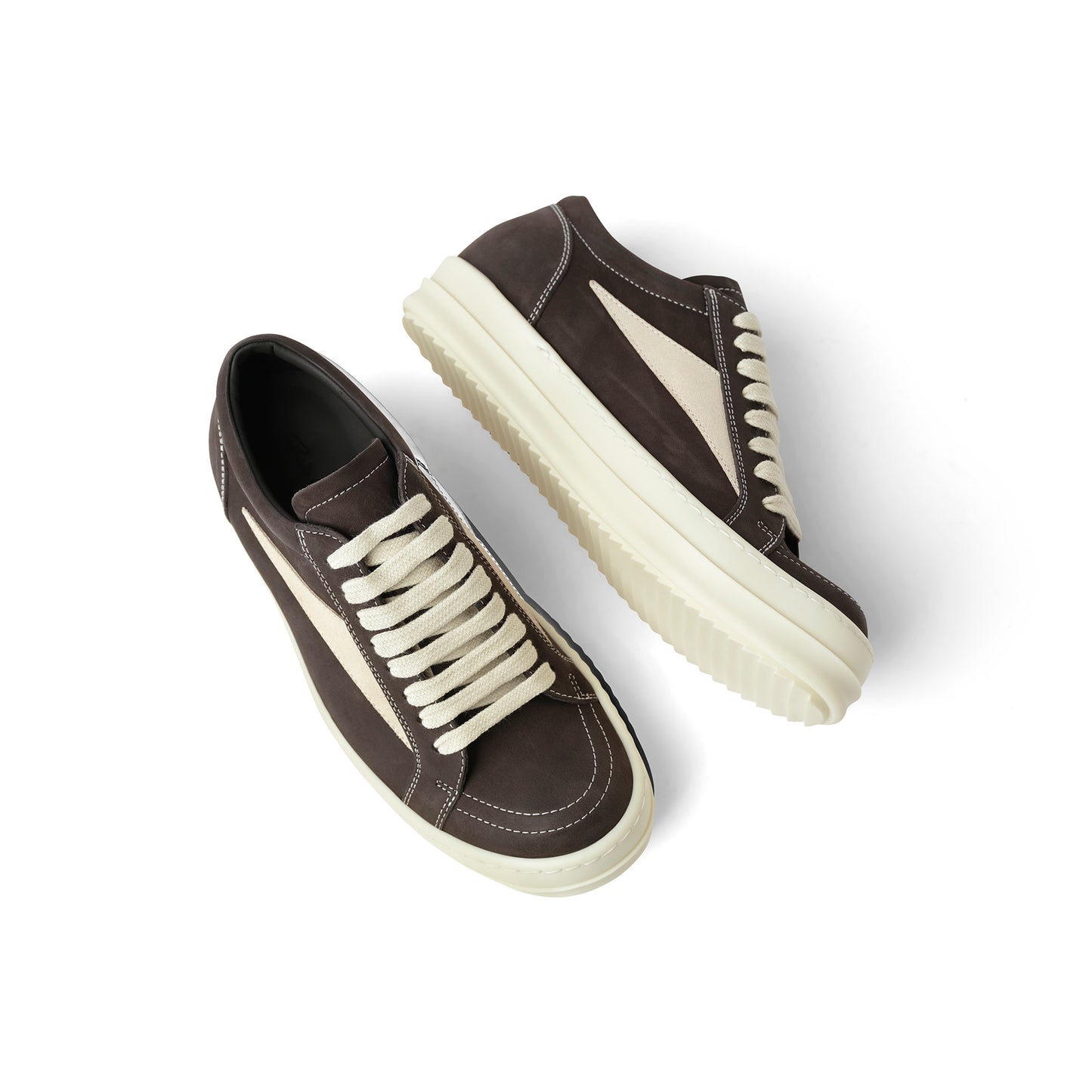 Grey Wolf Nubuk Vintage Sneaker in Dark Dust/Milk