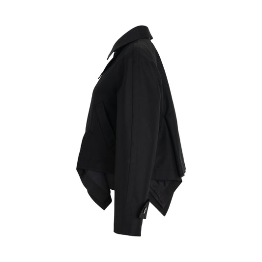 Cotton Gabardine Jacket in Black