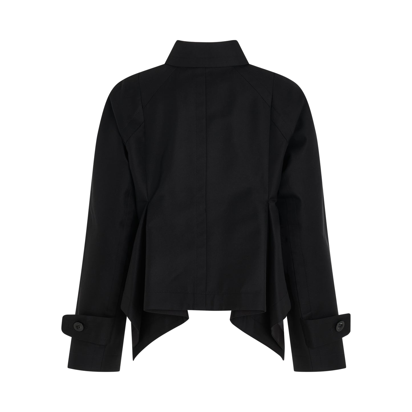 Cotton Gabardine Jacket in Black