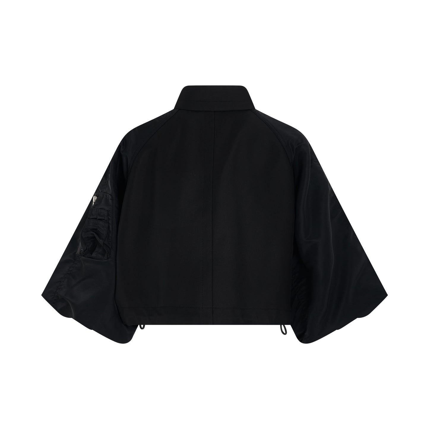 Cotton Gabardine x Nylon Twill Jacket in Black