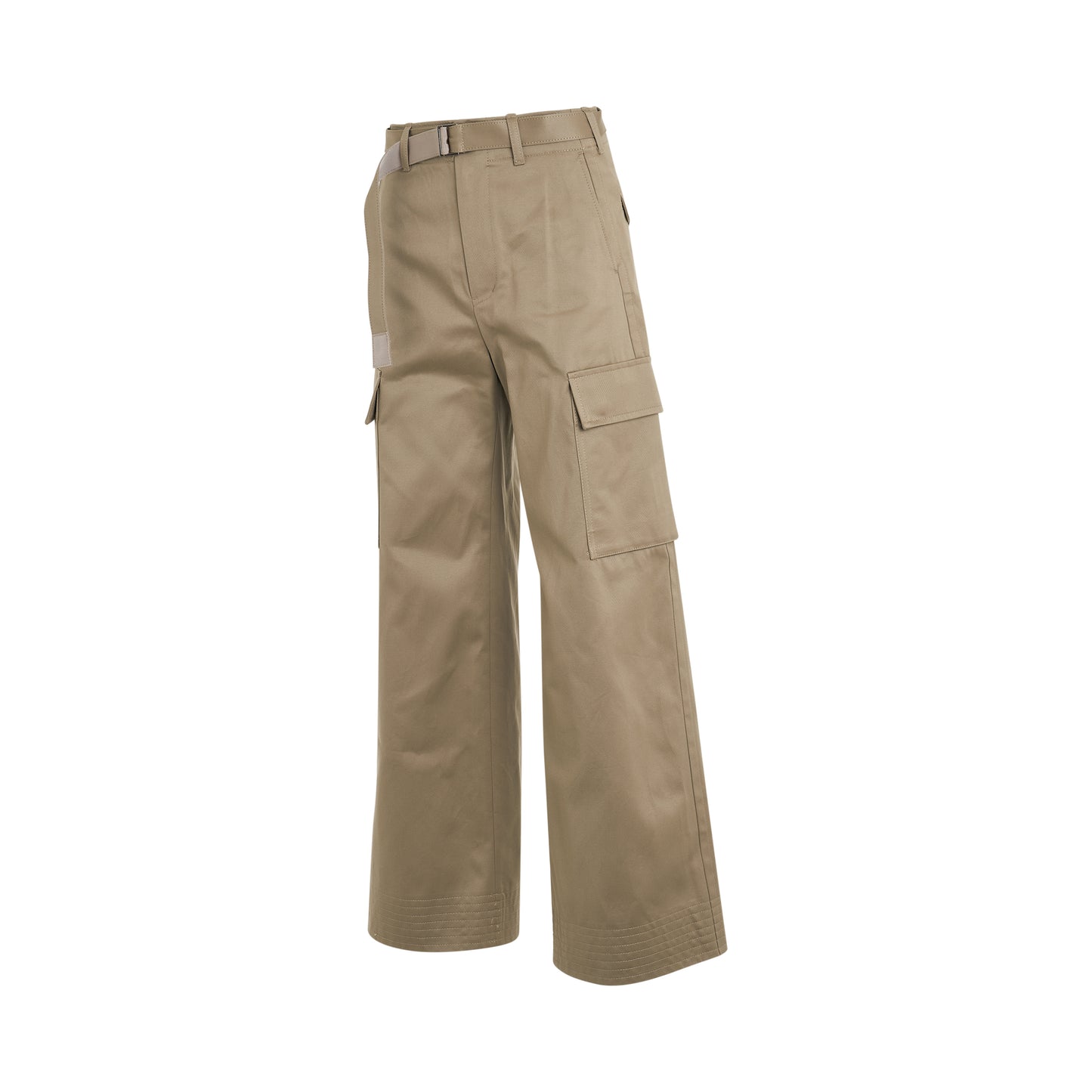 Cotton Gabardine Pants in Beige