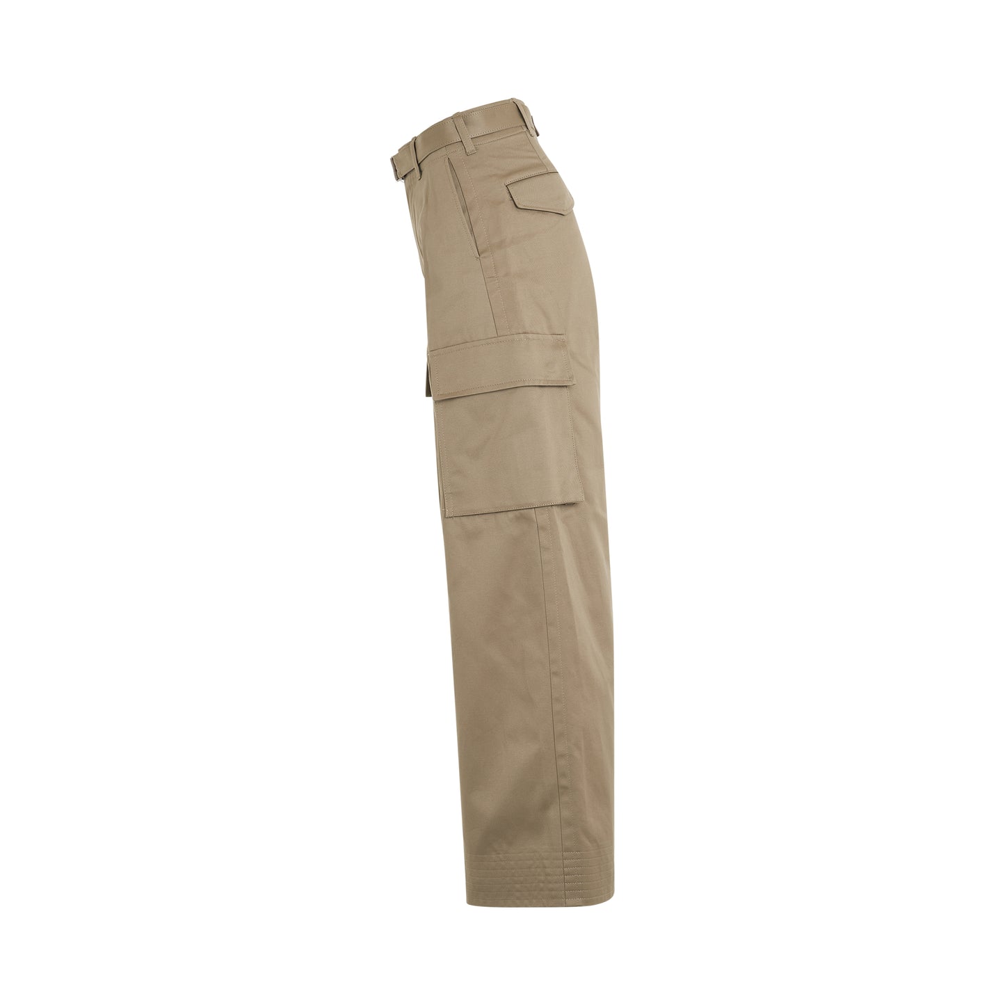 Cotton Gabardine Pants in Beige