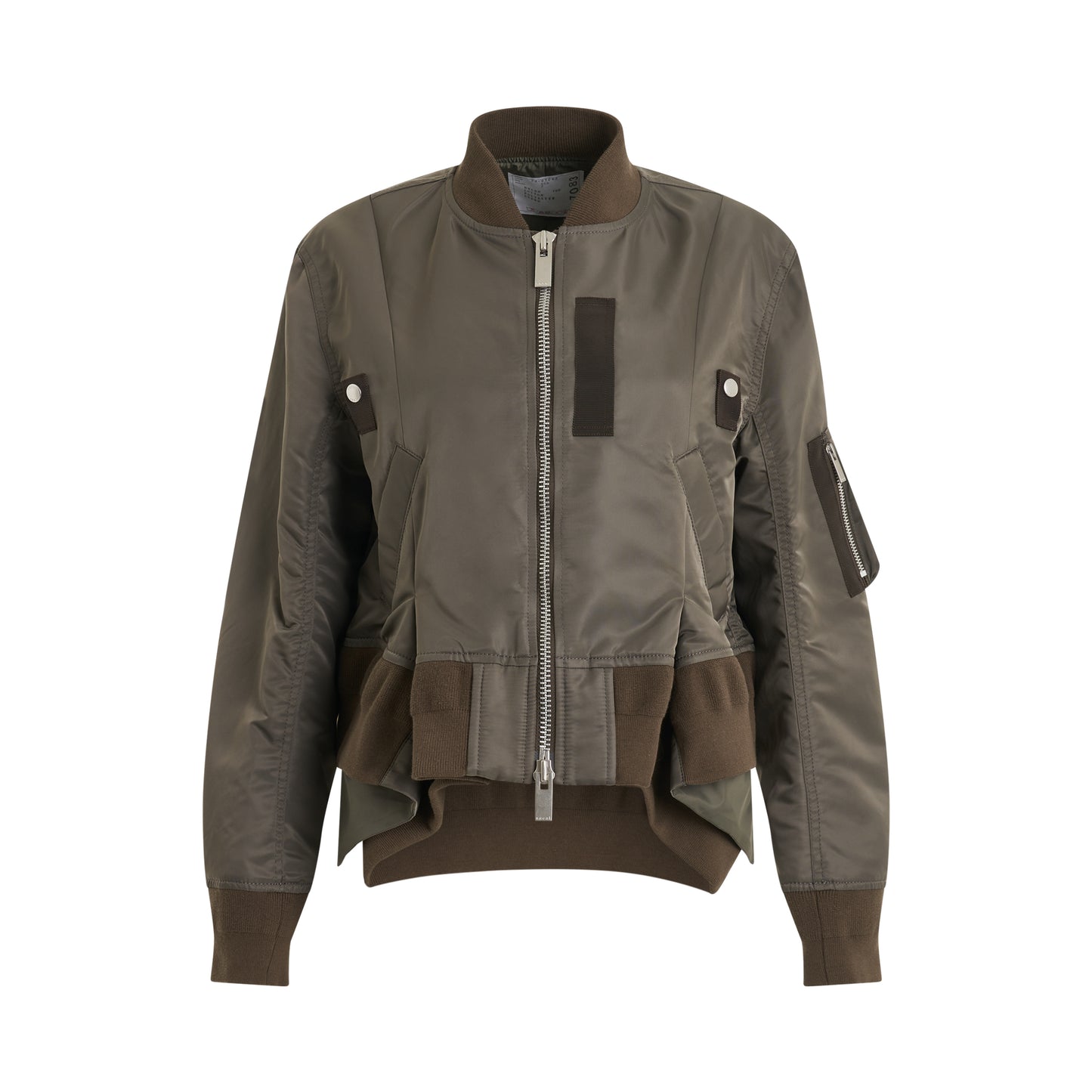 Nylon Twill MA-1 Jacket in Taupe